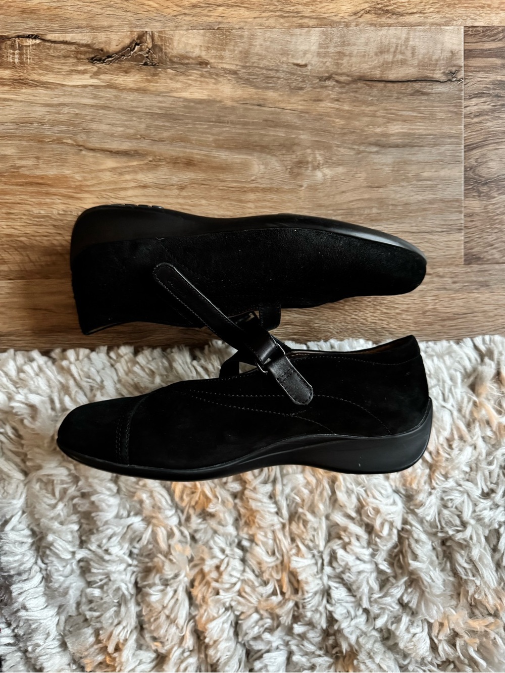Wolky Black Suede Mary Jane Sneakers size 38
